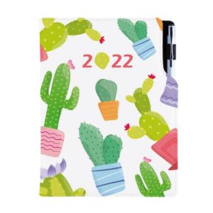 Diár DESIGN denný B6 2022 - Kaktus