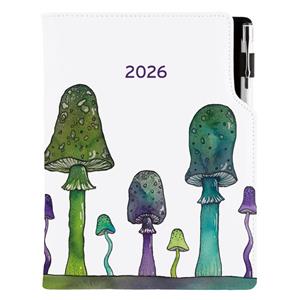 Diár DESIGN denný B6 2026 - Huby