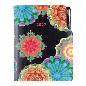 Diár DESIGN denný B6 2027 - čierna - Kaleidoskop