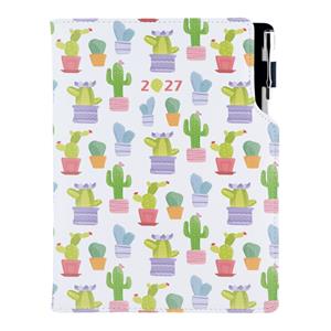 Diár DESIGN denný B6 2027 - Kaktus