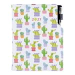 Diár DESIGN denný B6 2027 - Kaktus