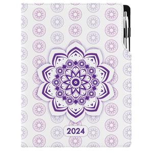 Diár DESIGN týždenný A4 2024 - Mandala fialový