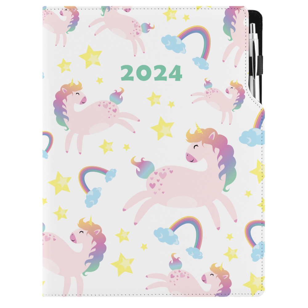 Diár DESIGN týždenný A4 2024 Unicorn AAApapir.sk