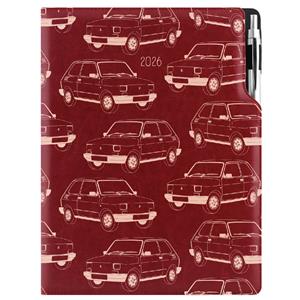 Diár DESIGN týždenný A4 2026 polský - bordová - Maluch