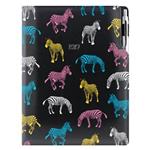 Diár DESIGN týždenný  A4 2027 český - čierna - zebra