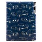 Diár DESIGN týždenný  A4 2027 český - modrá - Mustang