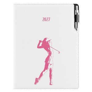 Diár DESIGN týždenný A4 2027 polský - biela - Golf žena