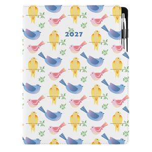 Diár DESIGN týždenný A4 2027 - Vtáky