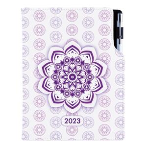 Diár DESIGN týždenný A5 2023 slovenský - Mandala fialový