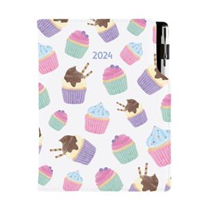 Diár DESIGN týždenný A5 2024 slovenský - Cupcake