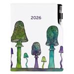 Diár DESIGN týždenný A5 2026 - Huby