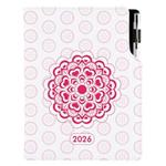 Diár DESIGN týždenný A5 2026 slovenský - Mandala červená