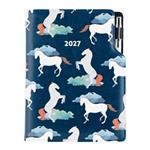 Diár DESIGN týždenný A5 2027 slovenský - modrá - Kone