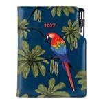 Diár DESIGN týždenný A5 2027 slovenský - modrá - Papagáj