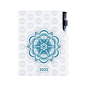 Diár DESIGN týždenný B5 2022 - Mandala modrý