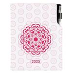 Diár DESIGN týždenný B5 2025 - Mandala červený