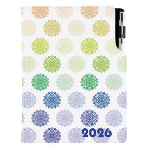 Diár DESIGN týždenný B5 2026 - Mandala farebná