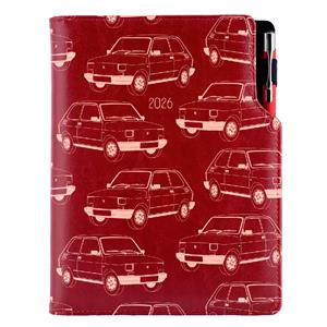 Diár DESIGN týždenný B5 2026 polský - bordová - Maluch