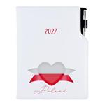 Diár DESIGN týždenný B5 2027 - biela - Poľsko - vlajka
