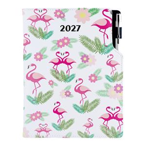 Diár DESIGN týždenný B5 2027 - Plameniak