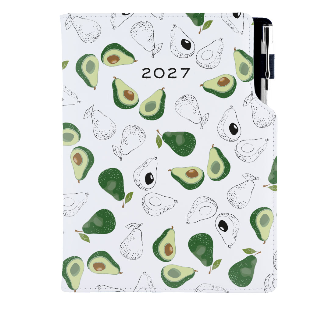 Diár DESIGN týždenný B5 2027 poľský - Avokádo