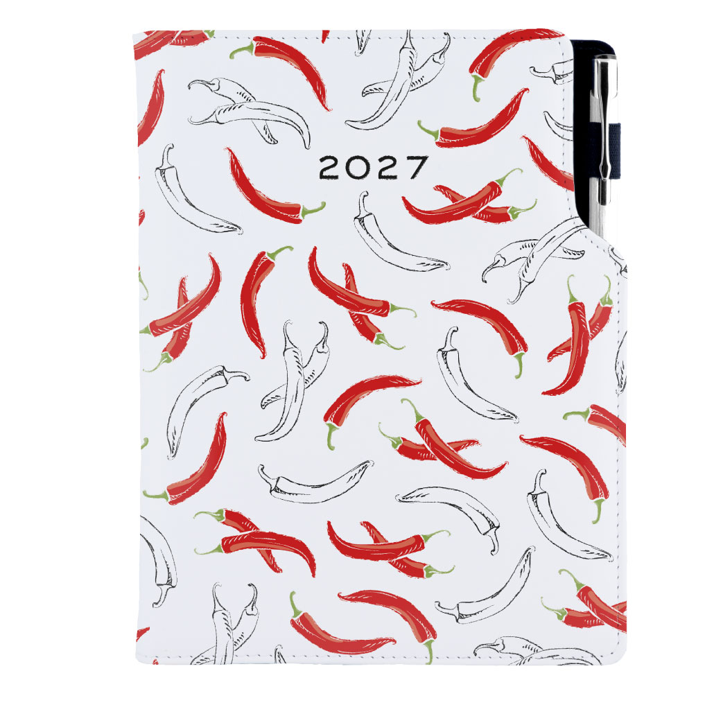 Diár DESIGN týždenný B5 2027 poľský - Chilli