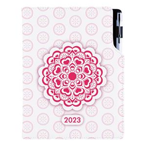 Diár DESIGN týždenný B6 2023 - Mandala červený