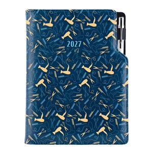Diár DESIGN týždenný B6 2027 - modrá - Kaderník