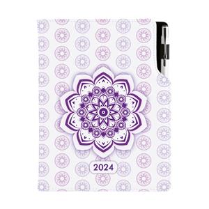 Diár DESIGN týždenný špeciál A5 2024 - Mandala fialový
