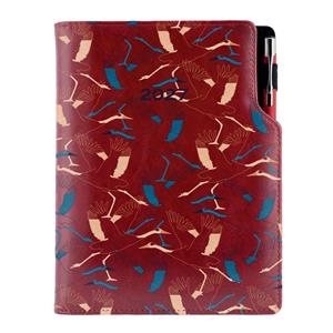 Diár DESIGN týždenný špeciál A5 2027 - bordová - Žeriav