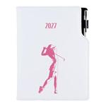 Diár DESIGN týždenný špeciál  A5 2027 český - biela - Golf žena