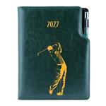 Diár DESIGN týždenný špeciál  A5 2027 český - zelená - Golf muž