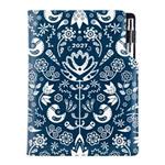 Diár DESIGN týždenný špeciál A5 2027 - modrá - Folk