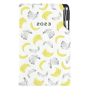 Diár DESIGN týždenný vreckový 2023 český - Banán