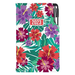 Diár DESIGN týždenný vreckový 2023 český - Tropic