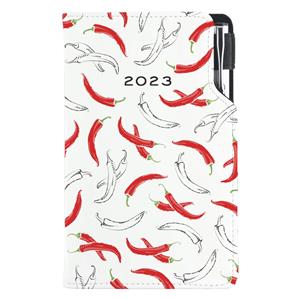 Diár DESIGN týždenný vreckový 2023 slovenský - Chilli