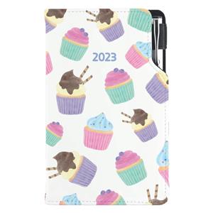 Diár DESIGN týždenný vreckový 2023 slovenský - Cupcake