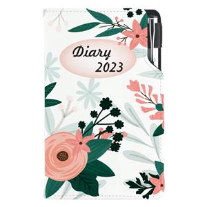 Diár DESIGN týždenný vreckový 2023 slovenský - Kvety