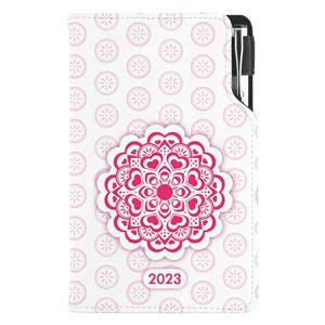 Diár DESIGN týždenný vreckový 2023 slovenský - Mandala červený