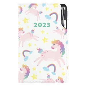 Diár DESIGN týždenný vreckový 2023 slovenský - Unicorn