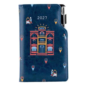 Diár DESIGN týždenný vreckový 2027 český - modrá - Hotel