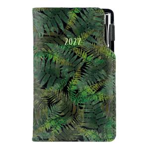 Diár DESIGN týždenný vreckový 2027 poľský - čierná- Papraď