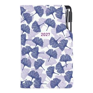 Diár DESIGN týždenný vreckový 2027 poľský - Ginkgo