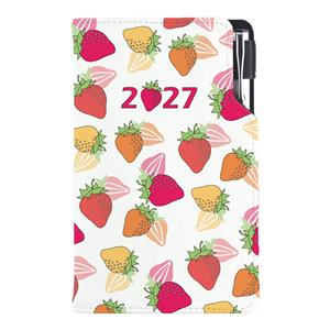 Diár DESIGN týždenný vreckový 2027 poľský - Jahoda