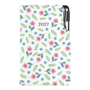 Diár DESIGN týždenný vreckový 2027 poľský - Jarné kvety