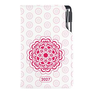 Diár DESIGN týždenný vreckový 2027 poľský - Mandala červený