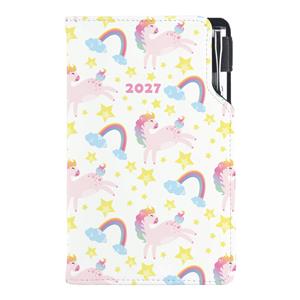 Diár DESIGN týždenný vreckový 2027 poľský - Unicorn