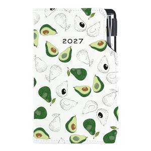 Diár DESIGN týždenný vreckový 2027 slovenský - Avokádo