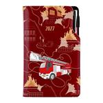 Diár DESIGN týždenný vreckový 2027 slovenský - bordová - Hasič