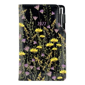 Diár DESIGN týždenný vreckový 2027 slovenský - čierna - Lúka